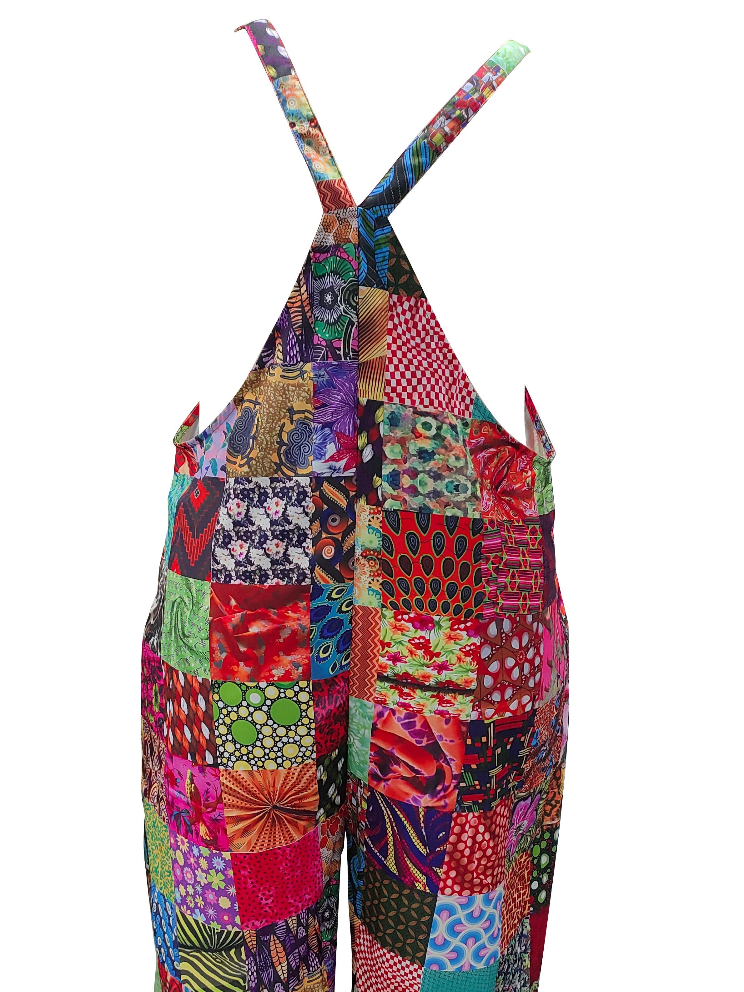 Plus Size Floral Print Jumpsuit Casual Sleeveless Wide Leg Women's Clothing