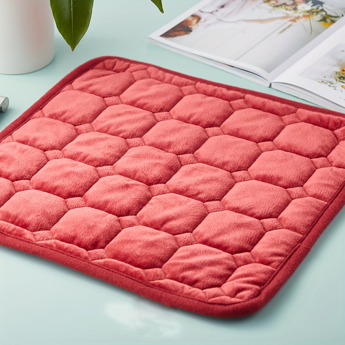 Современная однотонная подушка для стула - прочная, машинная стирка, полиэстеровая сидушка для круглогодичного использования, многофункциональный домашний акцент