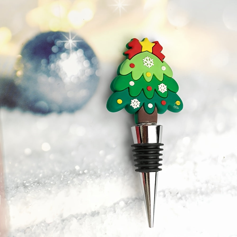 Вакуумная пробка для бутылки вина с силиконовой многоразовой пробкой, герметичная, сохраняет вино свежим. Идеально подходит для украшения на рождественской свадьбе и отличный подарок для любителей вина.