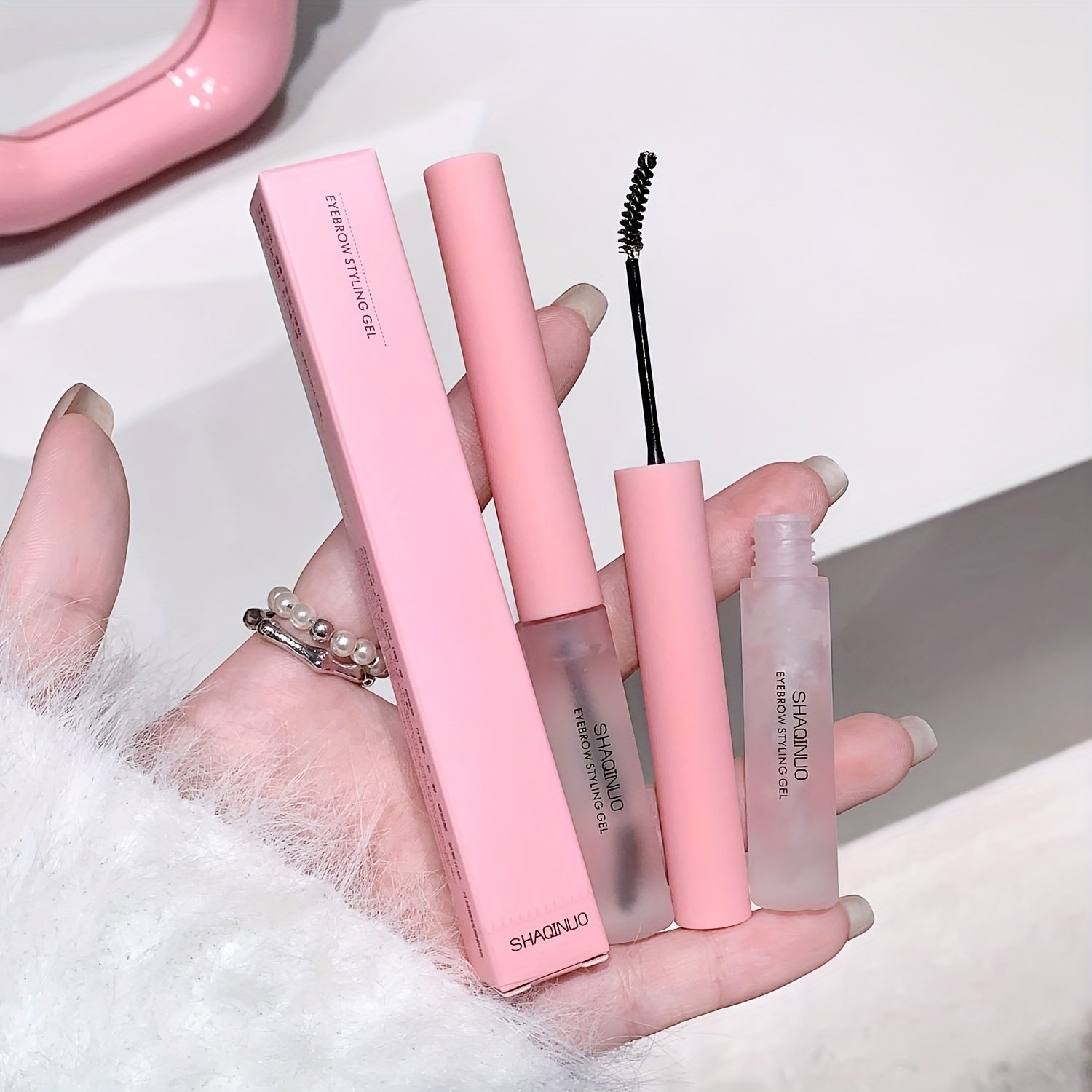 Gel de modelado de cejas Wild Brow con cabezal de cepillo fino, jabón para cejas 3D, a prueba de agua, resistente al sudor, definición clara