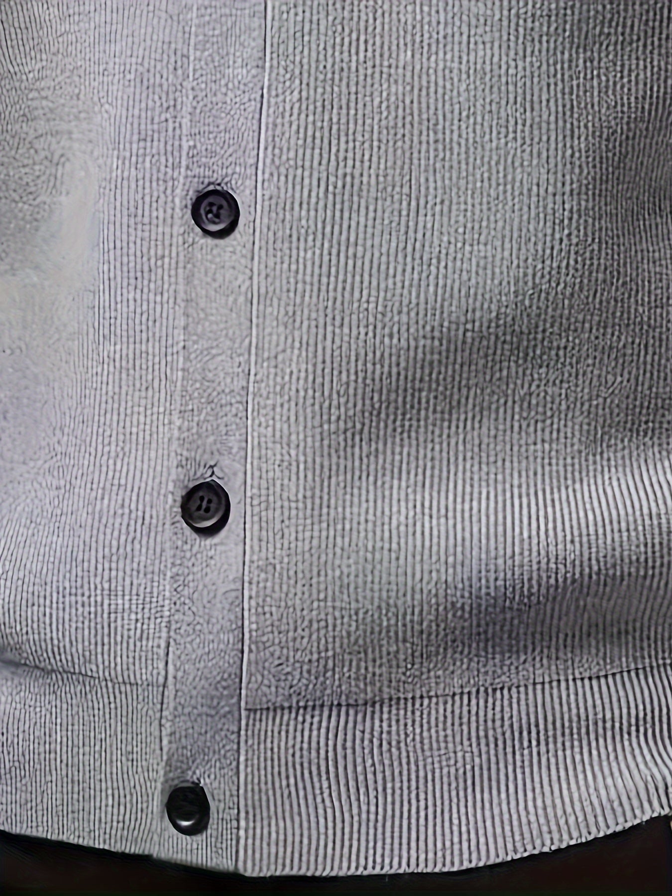 Men's Solid Color V-Neck Knitted Vest for Autumn Winter Wool Nylon Layering