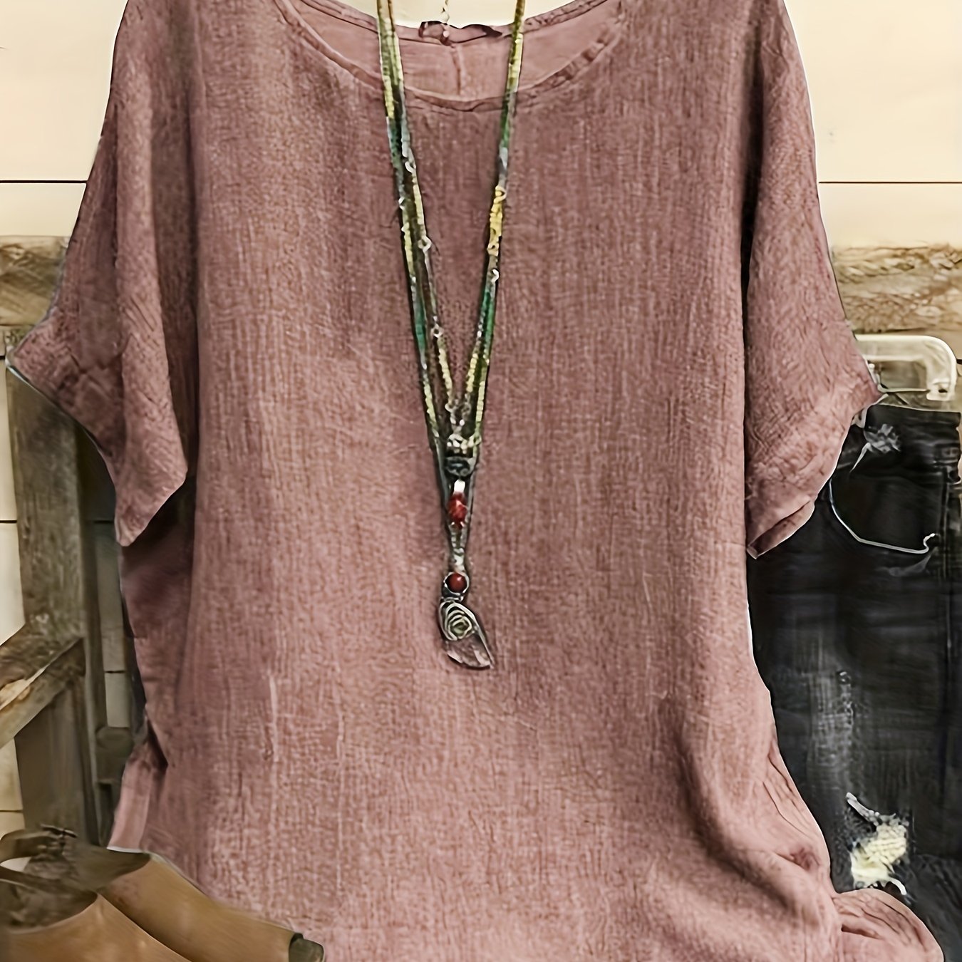 Women's Casual Cotton Short Sleeve Top in White