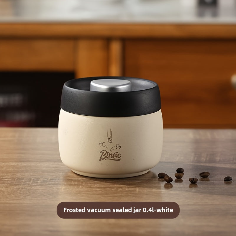 Stainless Steel Coffee Canister Vacuum Sealed Storage Jar for Coffee Beans