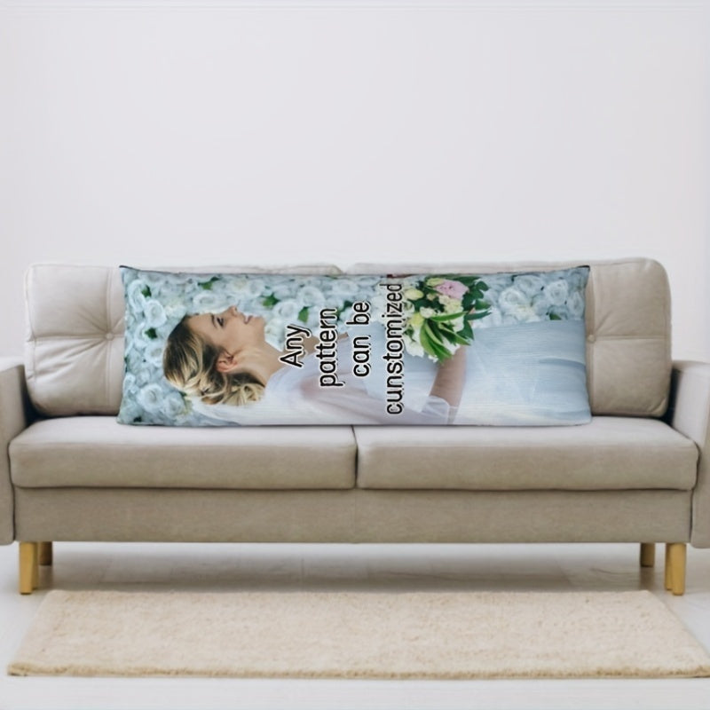 Personalized Long Hug Pillow Cover Body Pillowcase 50.8x137.2 cm Soft Plush Double-Sided Print
