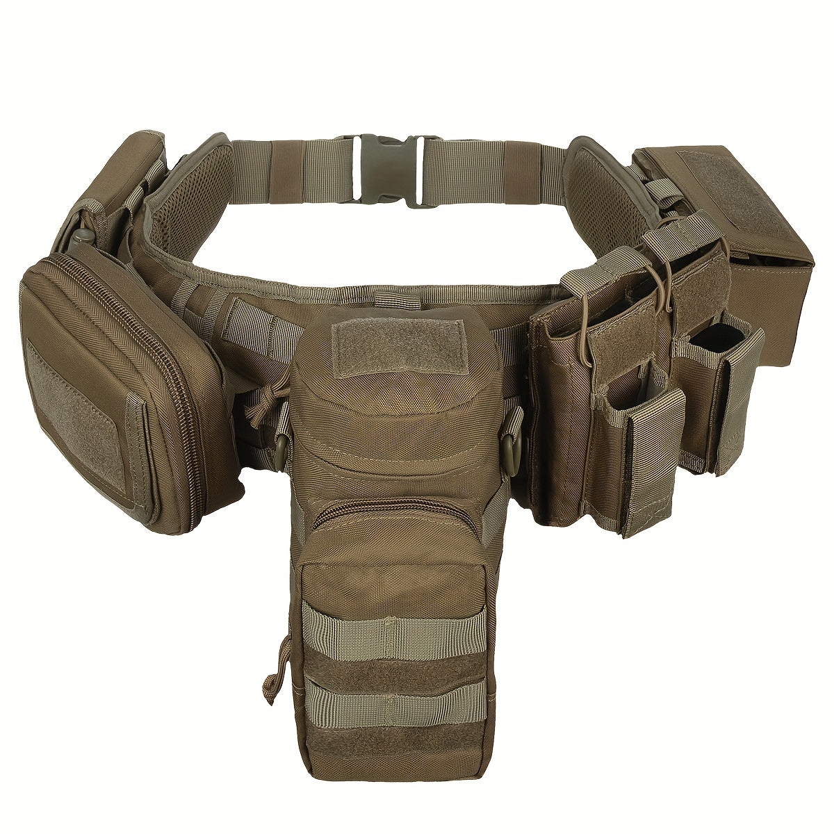 Tactical Utility Belt Set with MOLLE System Camouflage Polyester for Hunting and Fishing