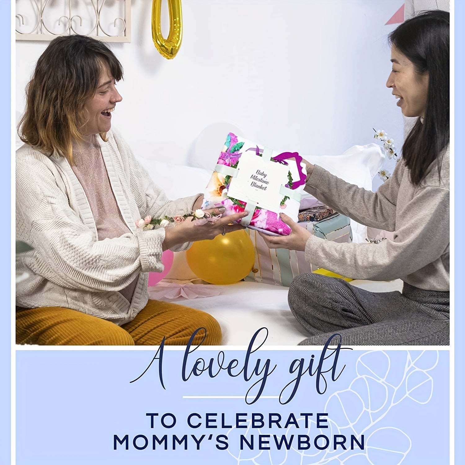 Kichkina qizlar uchun oylik kalendar to'shagi, katta suratga olish uchun bolalar to'shagi, yangi ota-onalar uchun