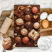 Juego de 2 toallas de cocina ultra suaves 40x60cm con trufas de chocolate gourmet