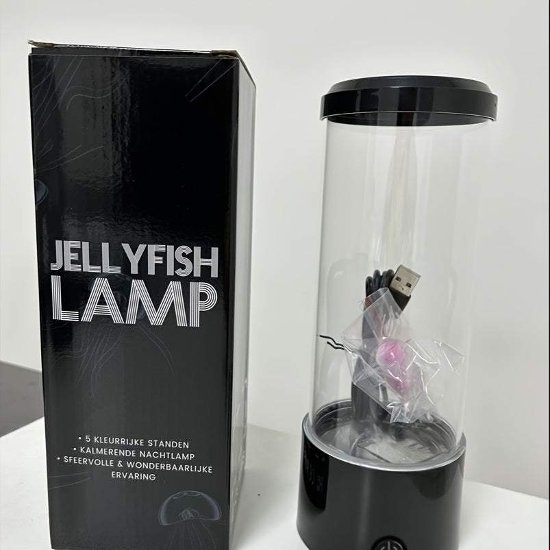 LED Jellyfish Mood Night Light Dimmable Color Changing Tabletop Indoor Night Lamp
