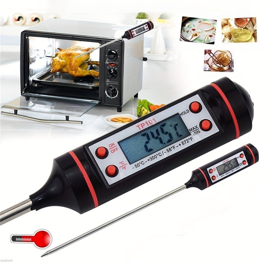 Pishirish, barbekyu va oshxona uchun raqamli go'sht termometri.