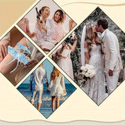 Set of 2 Lace Bridal Garters with Faux Pearl Stretch for Weddings and Special Occasions