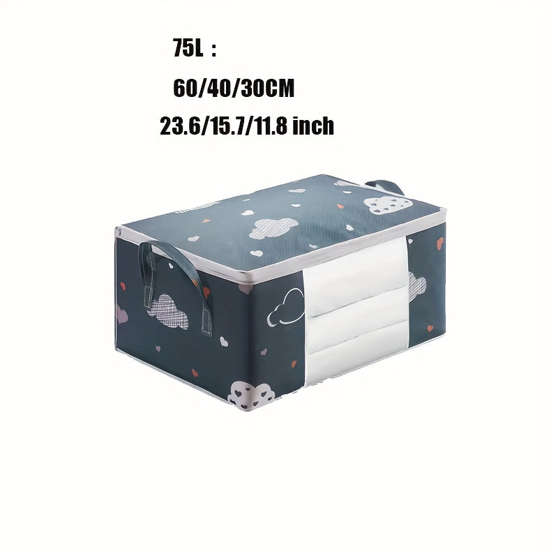 Large Capacity Storage Blanket Organizer Zipper Dustproof Container with Window