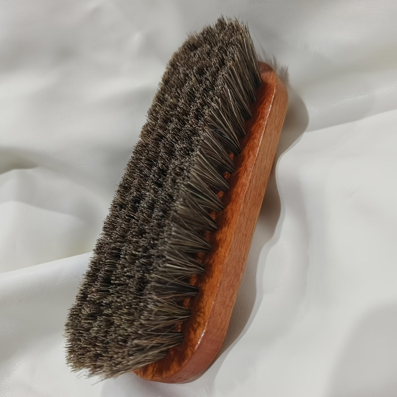 Horsehair Brush with Wooden Handle for Detailing Faux Leather Clothing Bedding