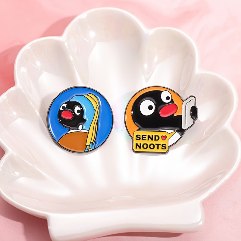 Set of 5 Penguin Enamel Pins Cute Animal Brooch Badges for Clothing and Backpacks