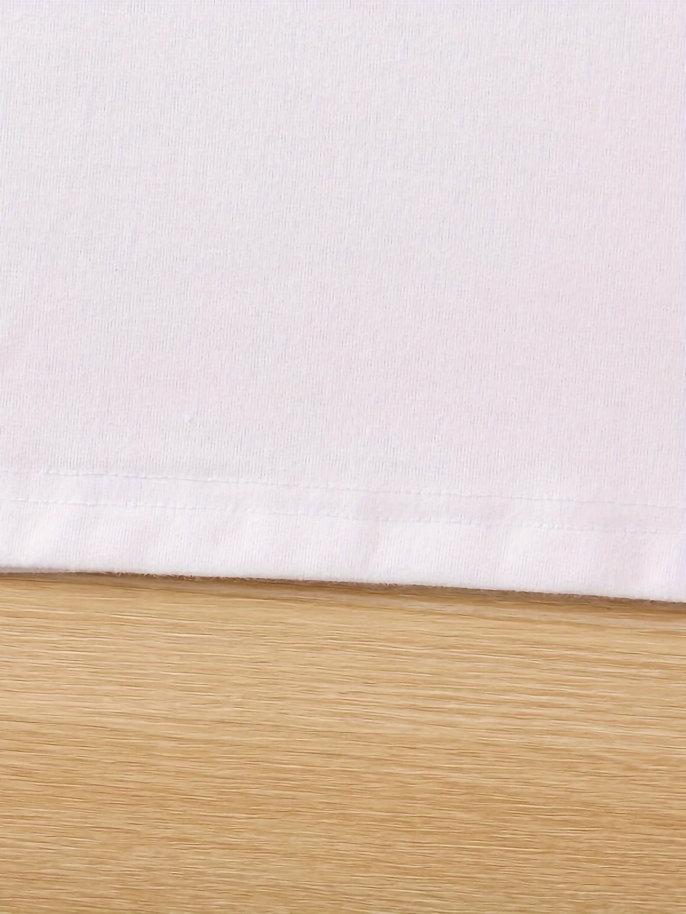 Kids Girls Black and White Star Print Crew Neck T-Shirt Summer Athleisure