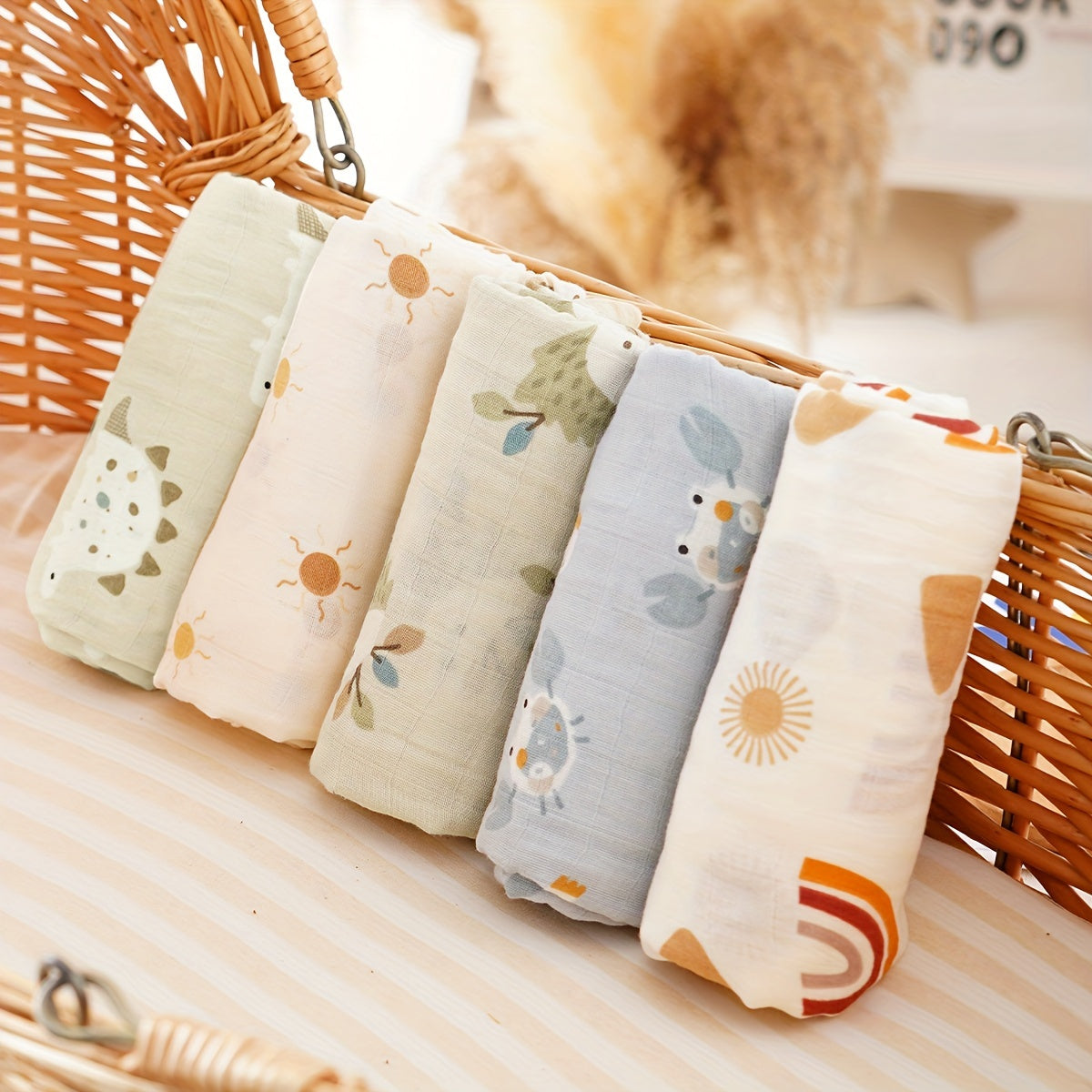 Muslin Baby Swaddle Blanket Cotton Gauze Soft and Gentle for Newborns