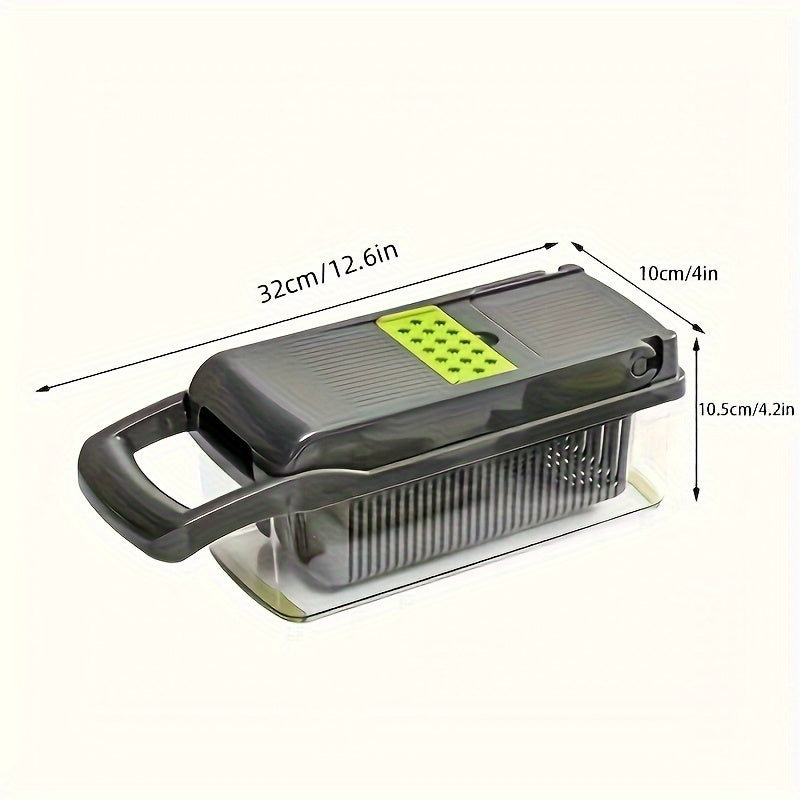 16-Piece Vegetable Shredder and Food Slicer Set with Interchangeable Blades Kitchen Utensils