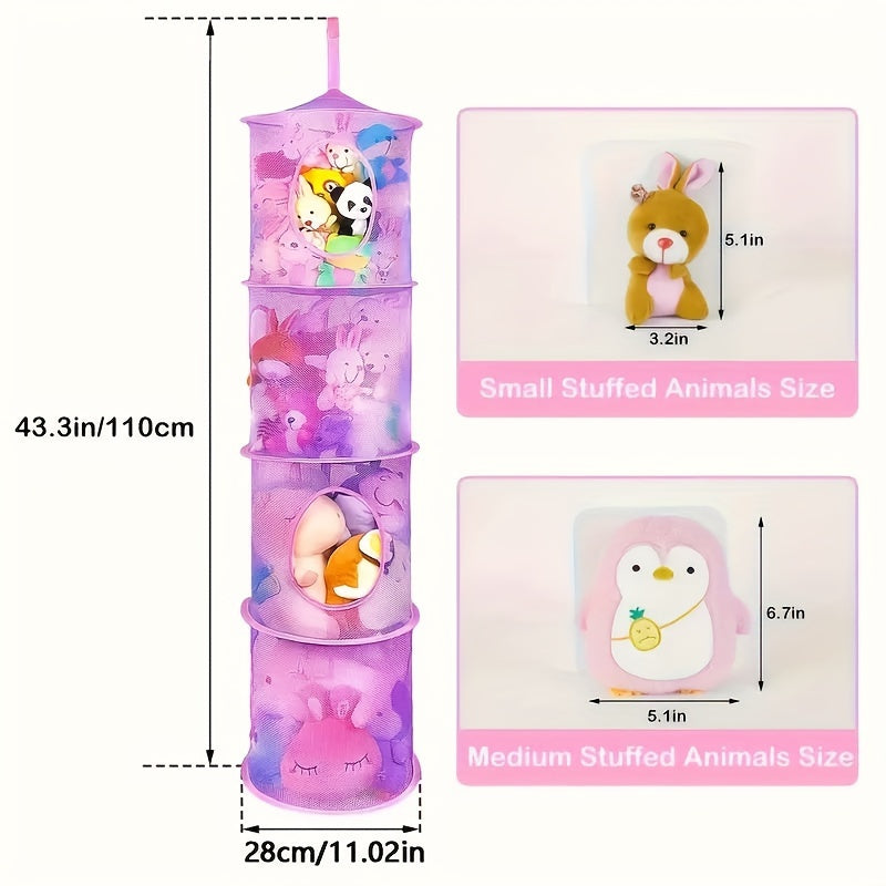 Foldable Storage Organizer 3-Tier Space-Saving Polyester for Toys Clothes Socks