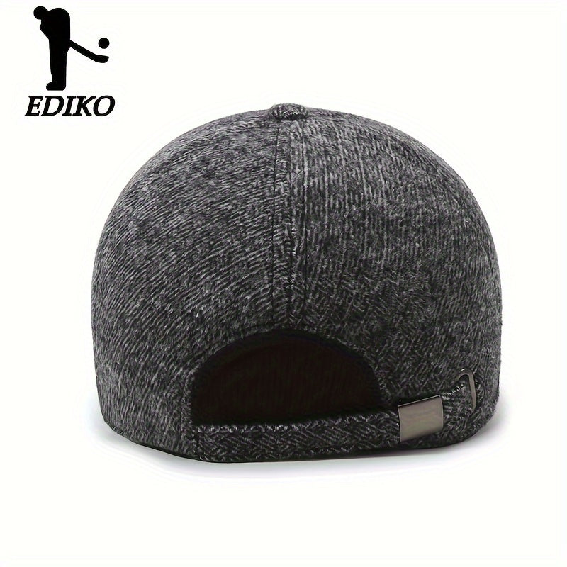 Gorra de béisbol de invierno para hombre con orejeras, forro de felpa, resistente al viento y para exteriores