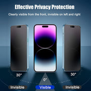 Two-Pack Privacy Tempered Glass Screen Protectors for iPhone Models 12 13 14 15 16 Pro Max