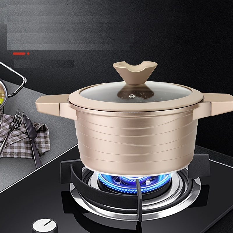 HausRoland Stainless Steel Soup Pot ni taqdim etamiz! Bu qozon qalinlashtirilgan va gaz plitasiga mos keladigan qilib ishlab chiqilgan bo‘lib, makaron, uzum va sutni bug‘lash uchun ideal. Uy oshxonalari uchun, ayniqsa, kuz mavsumida juda mos keladi.