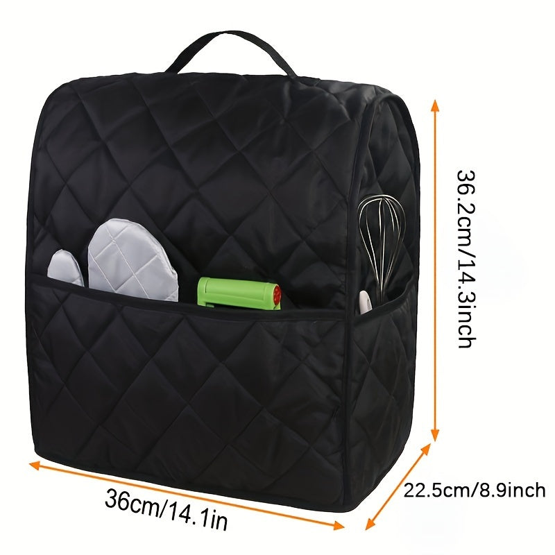 Dust Cover for Stand Mixer with Accessory Pockets, Quilted, Fits 4.5-5 Quart
