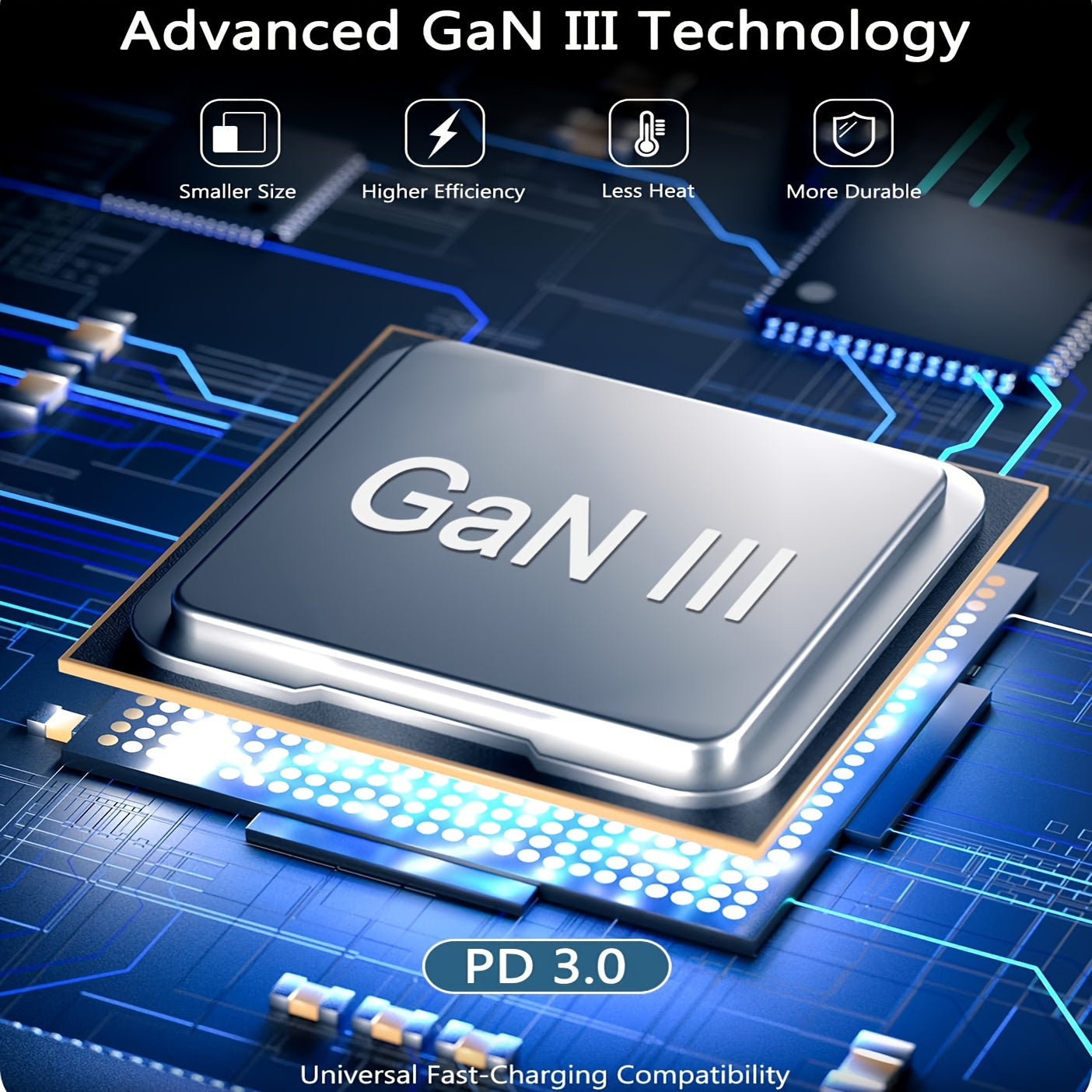 Международная дорожная розетка 65 Вт GaN III Быстрая зарядка с 1 USB-A и 3 USB-C портами Универсальная совместимость