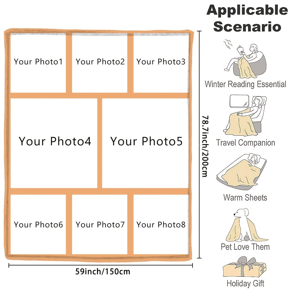 Индивидуальное фланелевое одеяло с фотографией, мягкое теплое одеяло с памятью для пар, семей, дивана, кровати, кемпинга