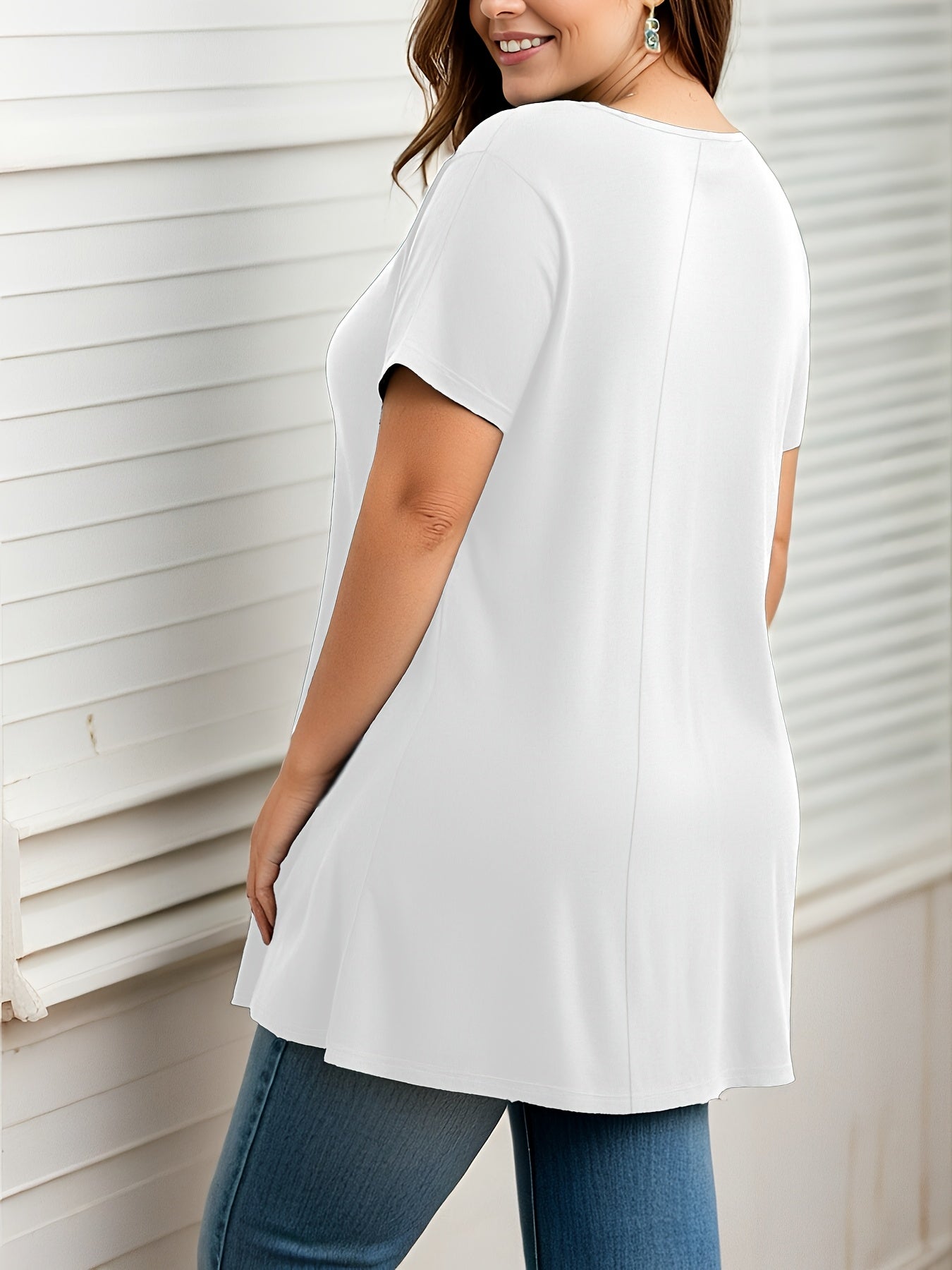 Plus Size Maroon T-Shirt for Women Soft Comfortable Casual Wear