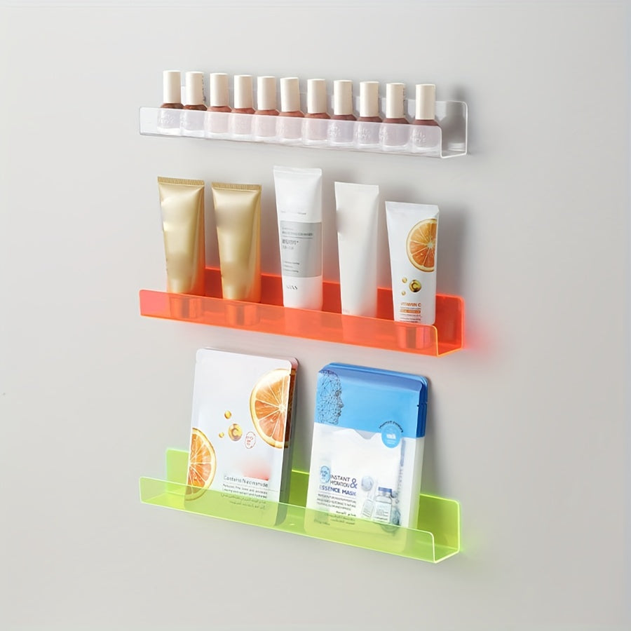Acrylic U-Shaped Wall Rack Transparent Display Shelf Hanging Bookshelf for Home Office