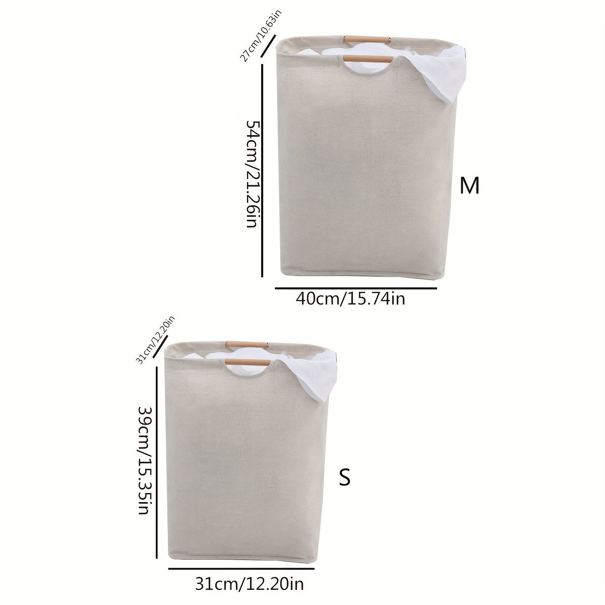 Large Foldable Waterproof Laundry Basket with Handles for Bedroom Bathroom Dorm 1 or 2 Pieces