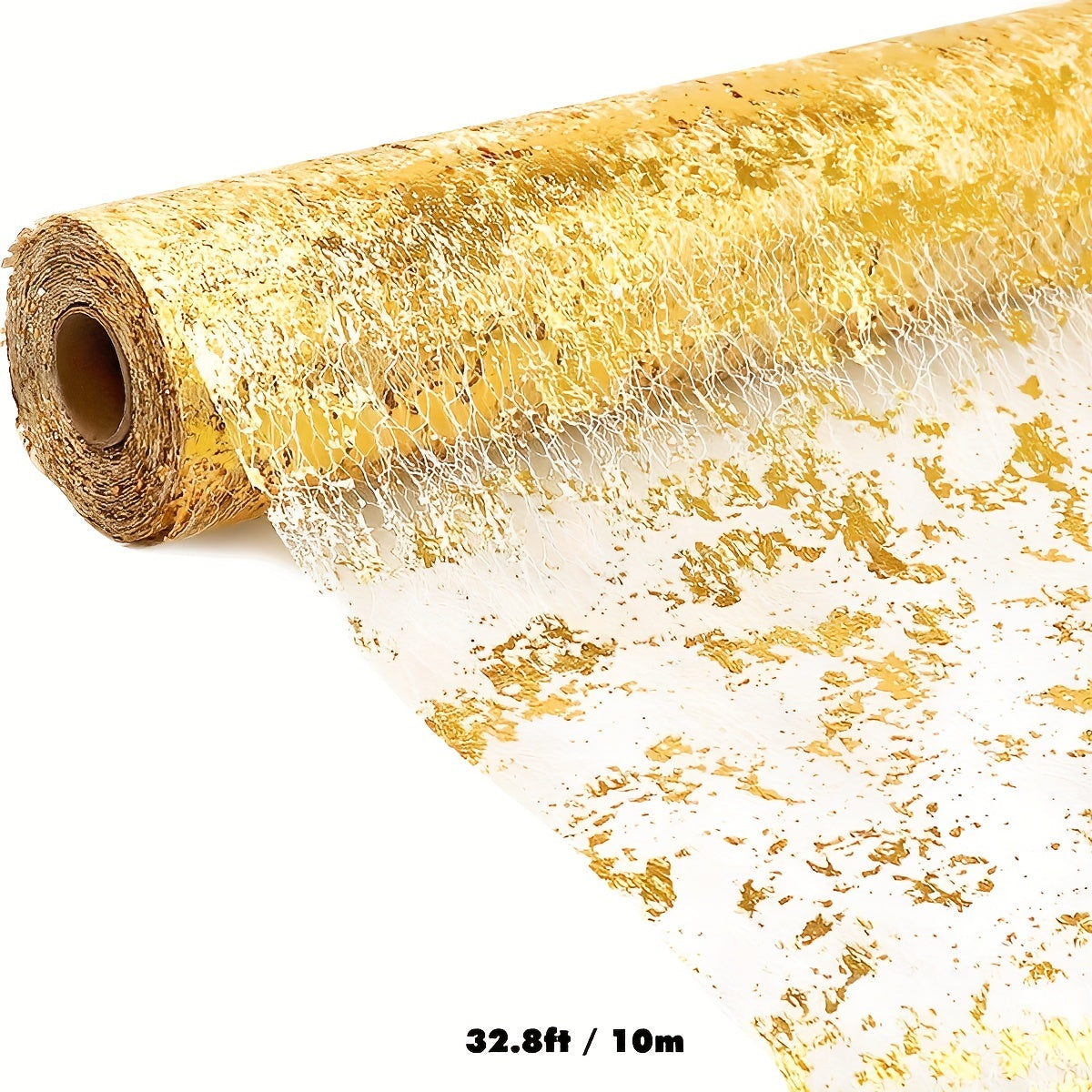 Gold Foil Linen Table Runner for Weddings Birthdays Christmas Banquets