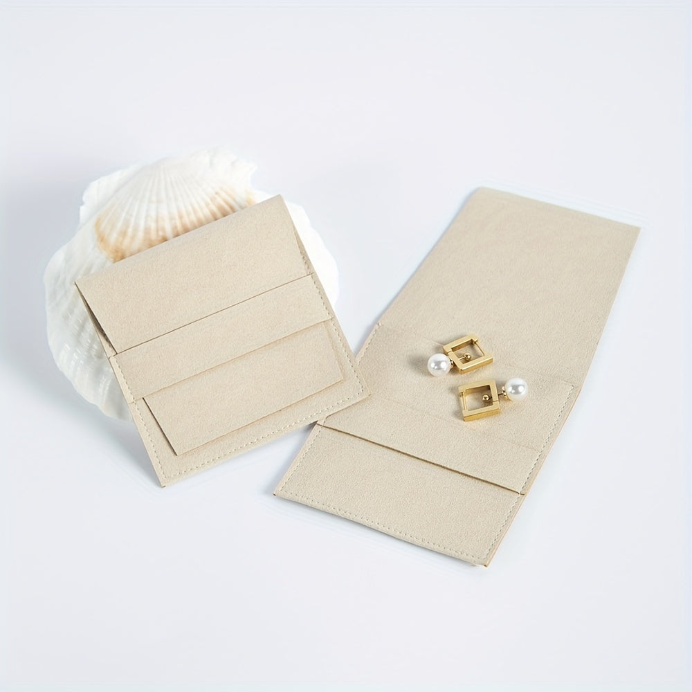 10 Pieces Suede Jewelry Pouches Dustproof Storage Bags for Rings Earrings Bracelets