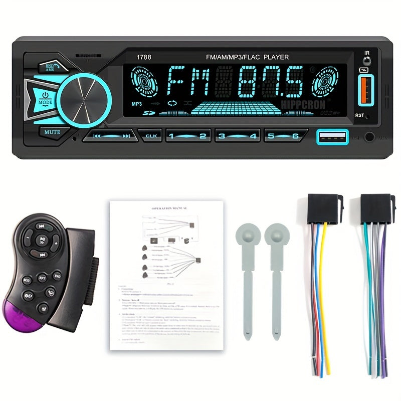 1Din Car Stereo MP3 Player 4 Inch Screen FM Receiver AUX USB TF Input