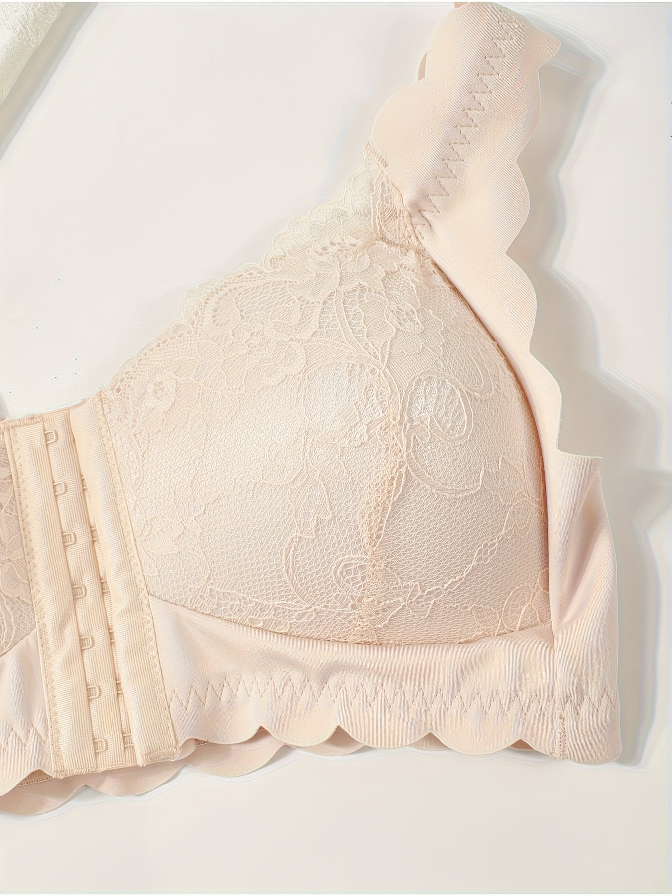 Women Lace Bra Set Plus Size V-Neck Floral Supportive Light Sports