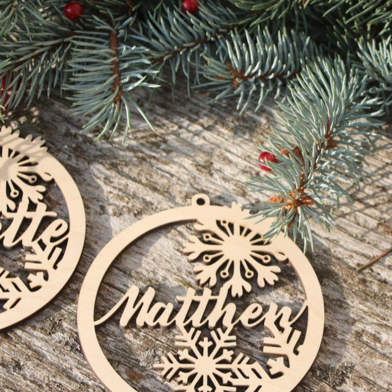 Colgante de madera personalizado para mujer, con texto personalizado, regalo de Navidad y Acción de Gracias