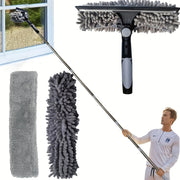 Yengil alyuminiy tayoq to'siq tozalagich, tortiladigan dizayn – mustahkam zanglamaydigan po'latdan yasalgan tutqich, o'rtacha cho'tka qattiqligi, tijorat tozalash uchun ideal