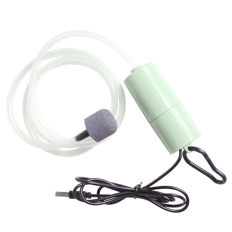 Mini USB Aquarium Air Pump with Hose and Air Stone for Fish Tanks and Outdoor Fishing