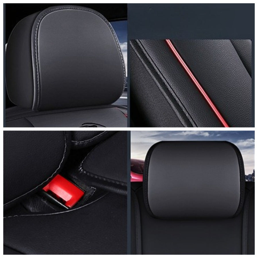 Комплект чехлов для автомобильных сидений из износостойкого нескользящего материала, серо-голубой для седана