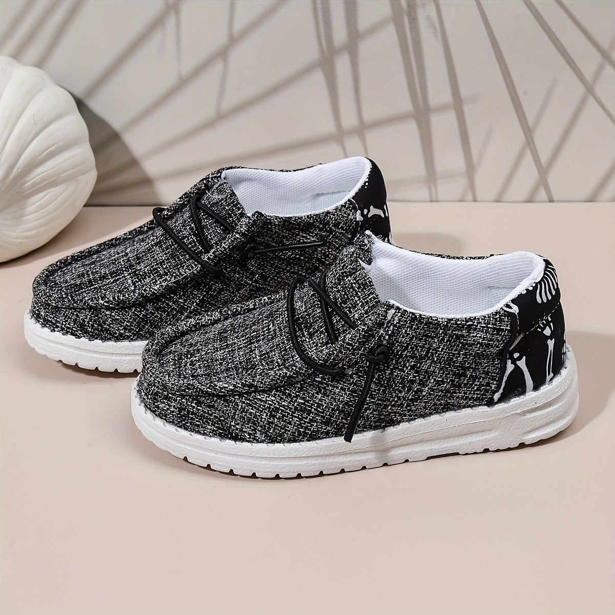 Yigitlar uchun Slip-On Loaferlar, kundalik, nafas oladigan, engil, barcha mavsumlar uchun mato EVA poyabzal