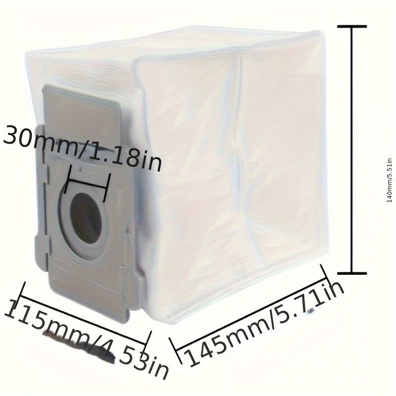 Долговечные многоразовые мешки для пылесосов, совместимые с iRobot i7, I1+, I3+, I4+, I6+, I8+, J7, S9, Plus моделями. Изготовлены из высококачественного ПП-материала, включают текстильное и пластиковое насадки для эффективного ухода за полами.