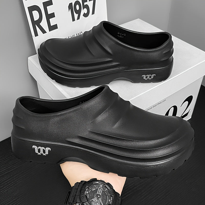 Unisex Kitchen Clogs Non-Slip Black EVA Food Service Shoes
