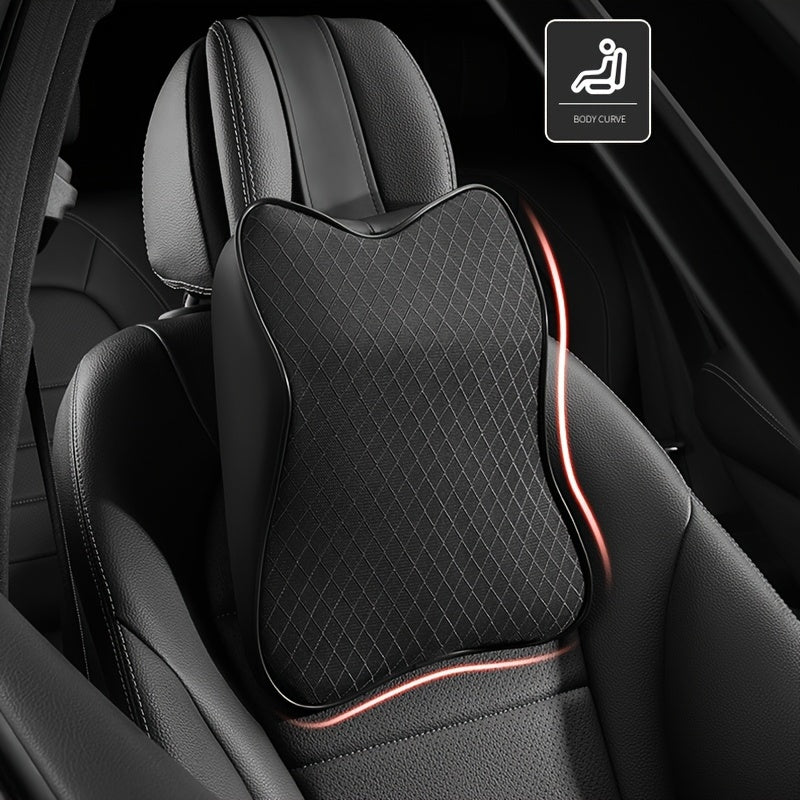 Memory Foam Car Neck Pillow with Breathable Cover for Cervical Support