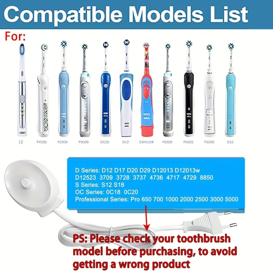 Elektr tish cho'tkasi zaryadlagichi EU rozetkasi xavfsiz induksiya sayohat uchun zaryadlash bazasi