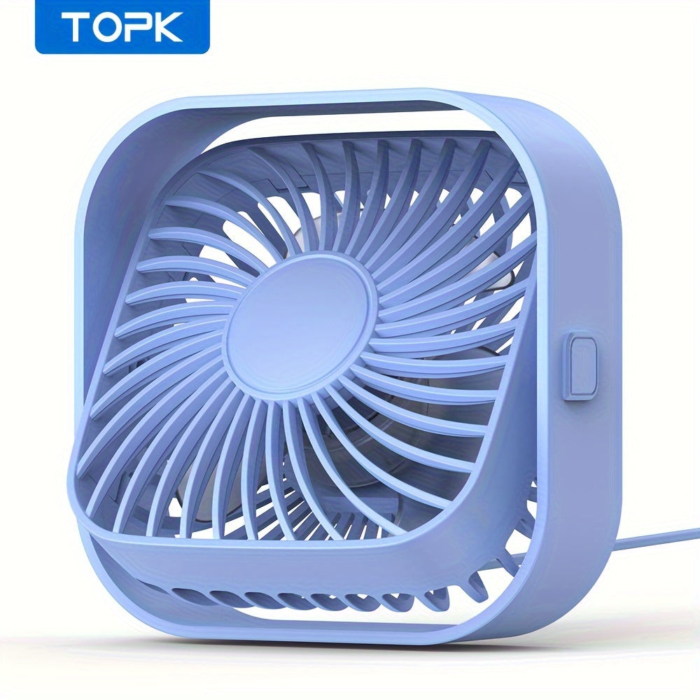 Mini USB Desk Fan Portable Quiet Table Fan with High Airflow for Bedroom RV Ventilation