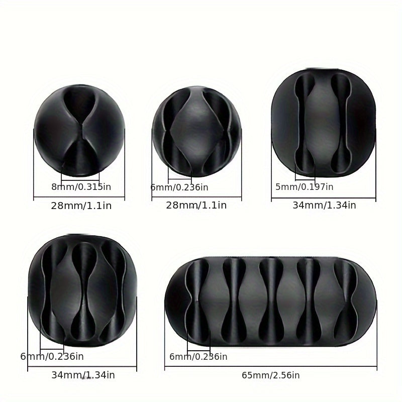 173-Piece Cable Management Organizer Kit with Cable Sleeves Clips Ties and Wall Ties