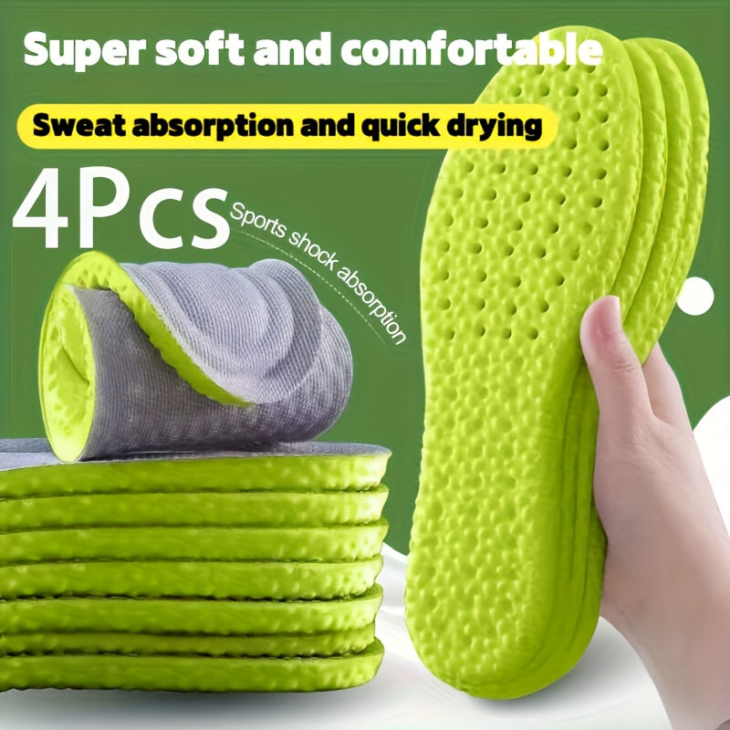Unisex Cushioned Shock-Absorbing Insoles for Sports and Casual Shoes