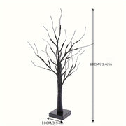 Wooden Birch Tree Table Lamp with Adjustable LED Battery Operated for Bedroom Decor