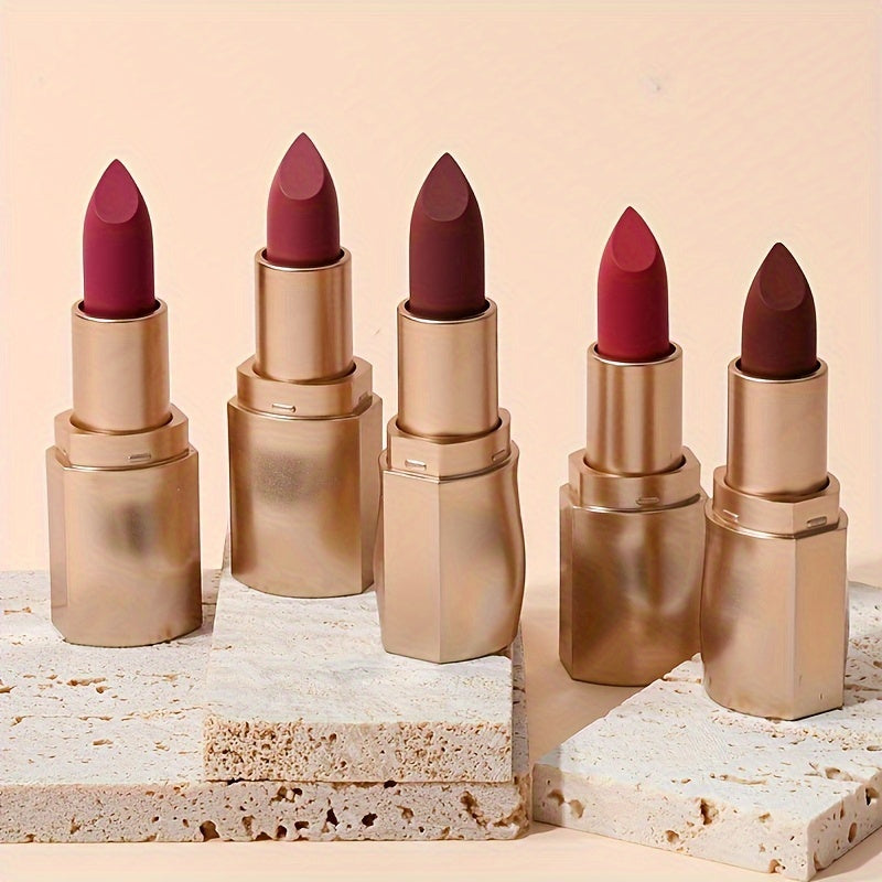 Women Matte Lipstick Nude Lipstick 6 Colors Long-lasting Lip Makeup