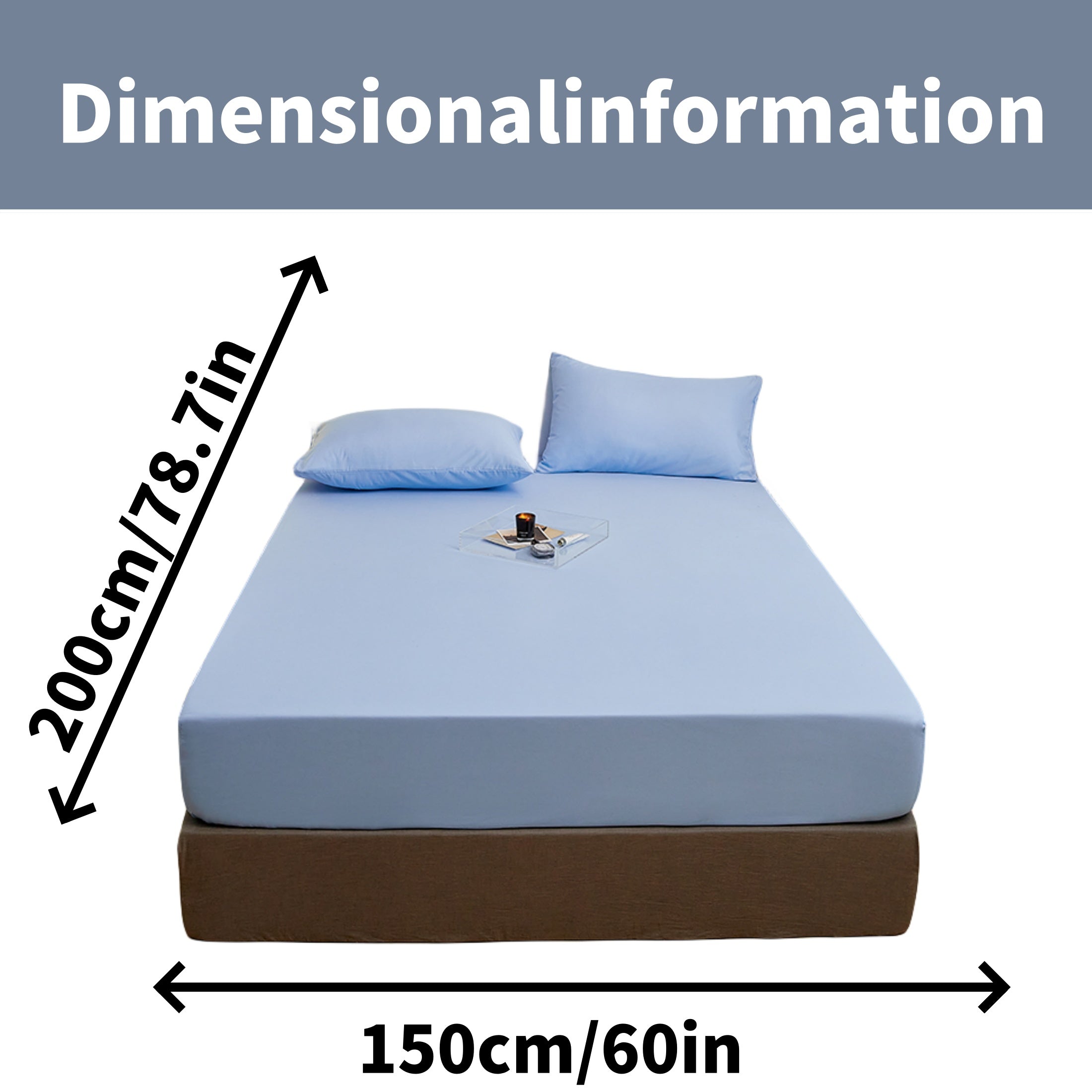 Juego de sábanas ajustadas de poliéster cepillado con 2 fundas de almohada, con bolsillo profundo, ropa de cama