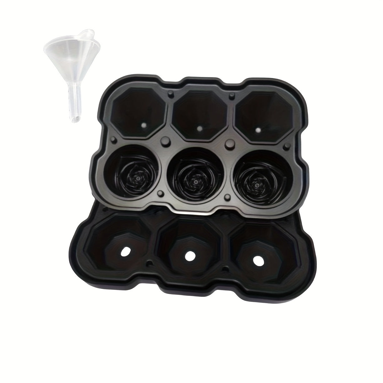 Silicone Ice Cube Mold Diamond Rose Shape for Bar and Office Use